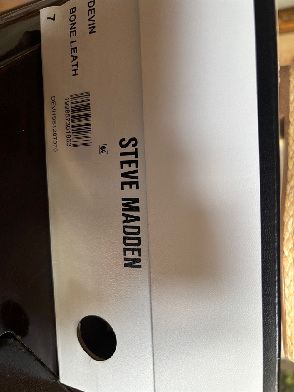 Steve Madden Bone Leather women’s wedge - Bone (Off-White) - Picture 3 of 3